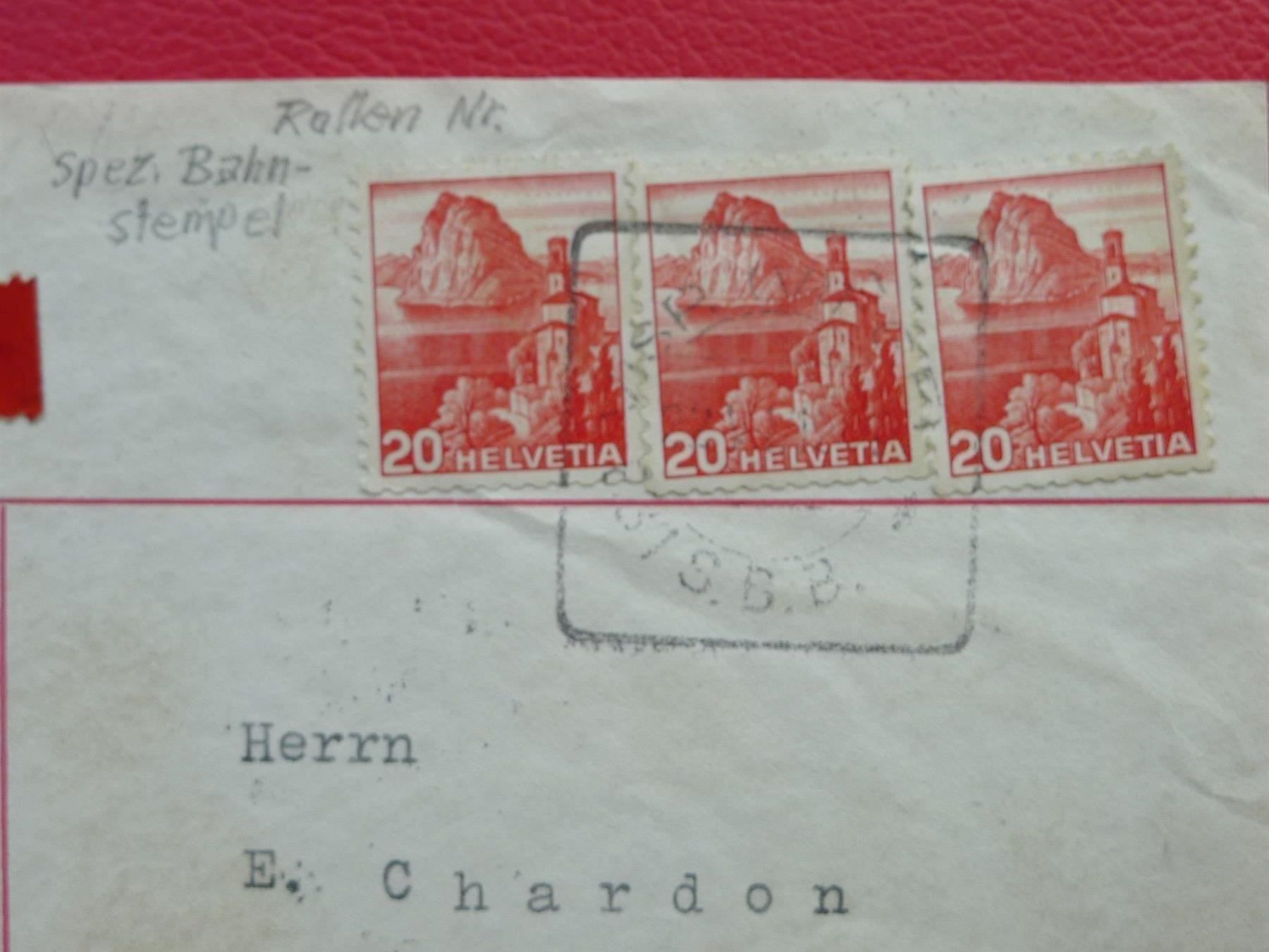 Tutti i francobolli: SBB-BAHNPOST von VISP VS, illustriert + mit Rollenmarken ! – Usato da Sursee venduto da Luzernerraute 1