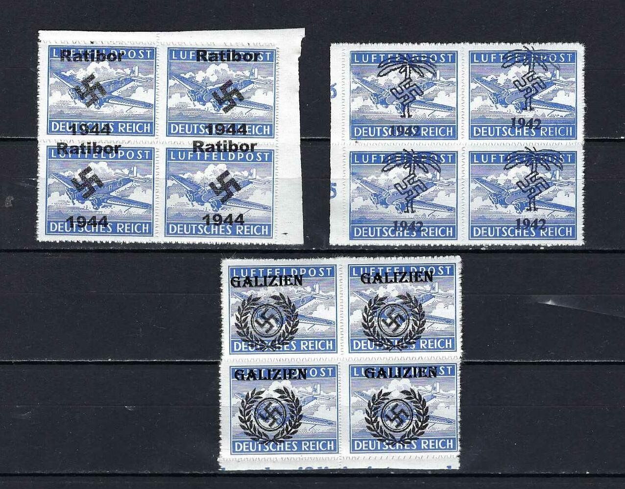 Tutti i francobolli: Luftfeldpost mit Aufdruck ** – Nuovo e nell'imballaggio originale da Lindau venduto da Rickie123