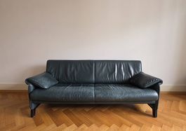 Original de Sede DS-14 Ledersofa (Vintage) , petrol/olivgrün