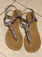 UNISA Sandale, silber Glitzer, Grösse 38, Sommer Sale!