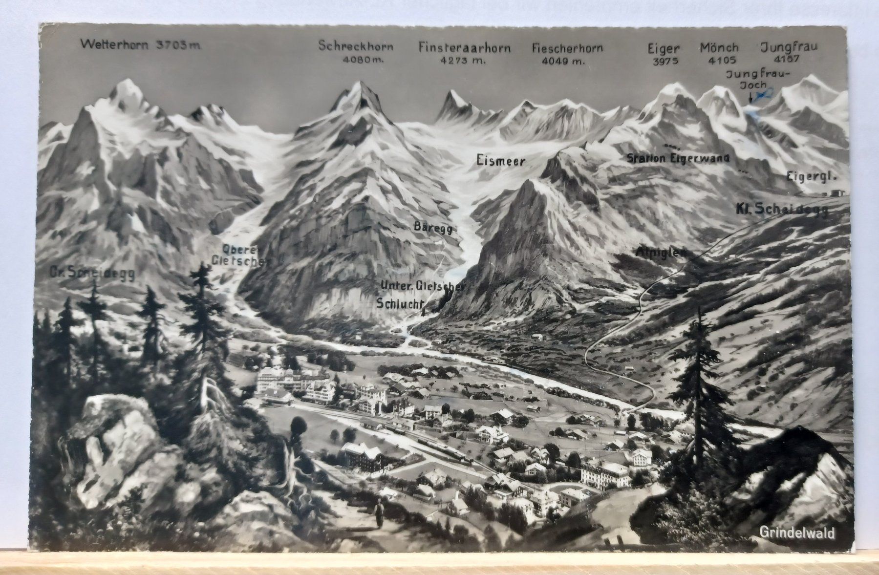 Cartoline postali: BE, 7928, Grindelwald und Umgebung – Usato da Aarau Rohr venduto da mgvw