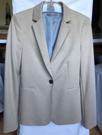 Klassischer Damenblazer in beige, Gr. 38