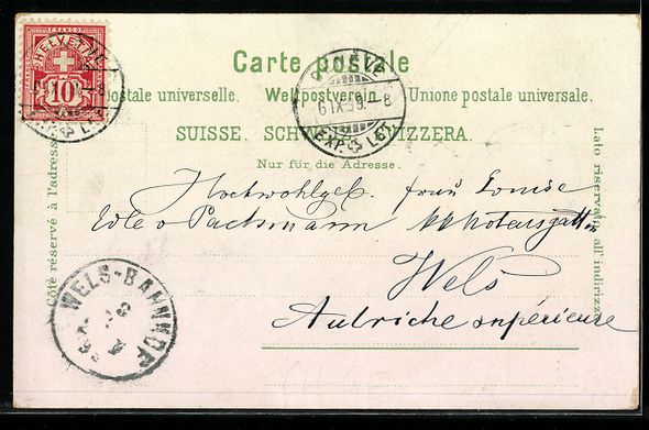 Cartoline postali: Litho Genève, Jetée, Monument national – Usato da Berlin venduto da bartko-reher 1