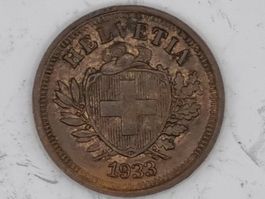 1 rappen 1933  VZ+