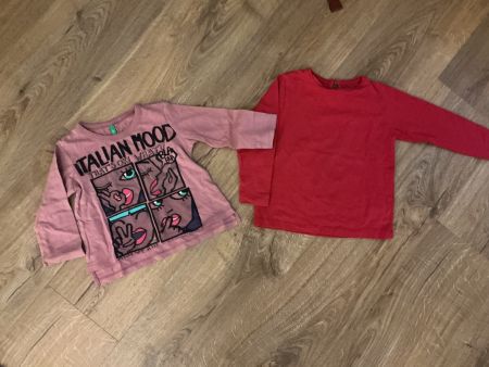 2 Baby Girl Tops 12M 80cm