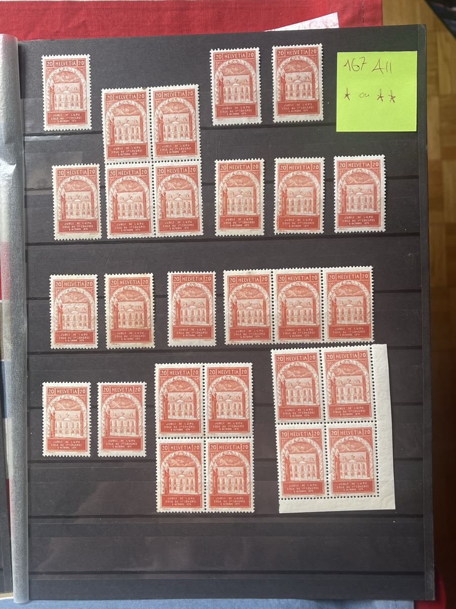 Tutti i francobolli: timbres UPU suisse de 1924. – Usato da peseux venduto da laurencephil 9