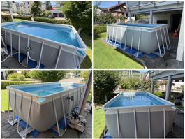Intex Prism Frame Pool 400x200x122 cm + viel Zubehör/SX2100