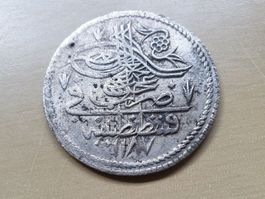 🇹🇷 Ottoman 1 Kurush 1780–88 AH ١١٨٧ .465 ~17.6g