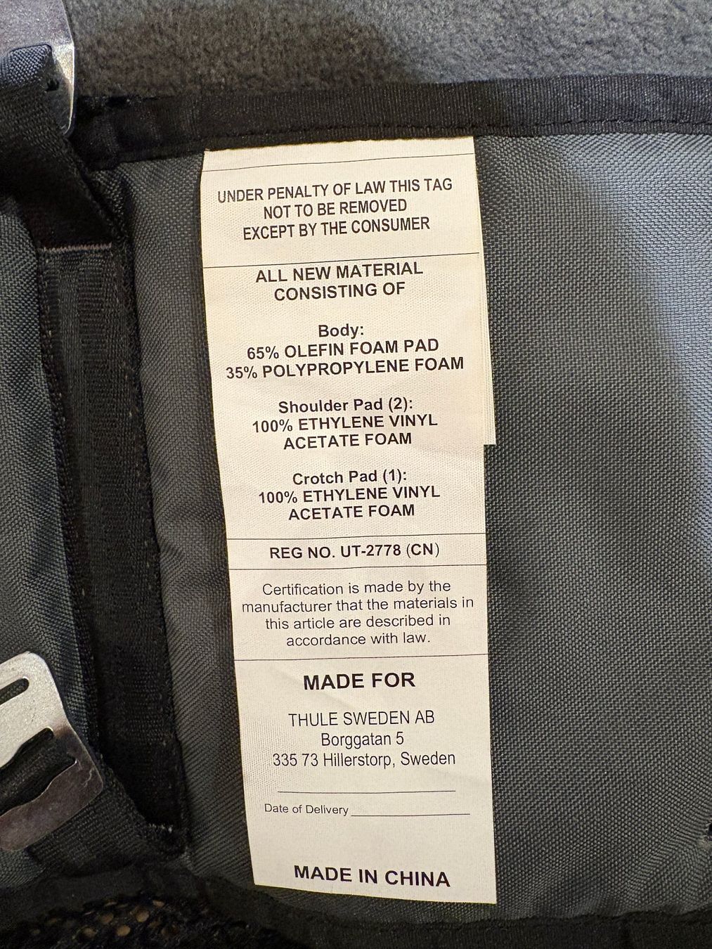 Thule Anhänger: Thule Babysitz / Hängematte / Infant Sling – Gebraucht aus Lenzburg von cha_5dhy 3