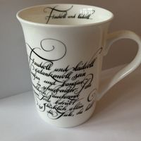Porzellan Kaffeetasse Gedicht Goethe Konitz  NEU