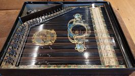 Neubesaitung 5 Akkord- TellZither mit vielen Unterlegnoten
