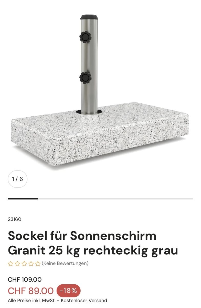 Altro: Sonnenschirmständer – Usato da Zürich venduto da benebiene 3