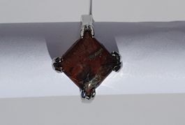 Ring mit rot-braunem Stein Gr. 17 *NEU*