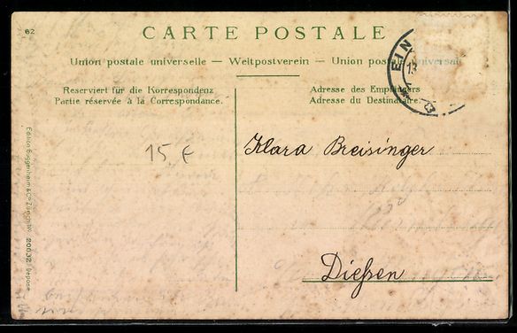Cartoline postali: Einsiedeln, Teilansicht mit Kirche, Gäm – Usato da Berlin venduto da bartko-reher 1