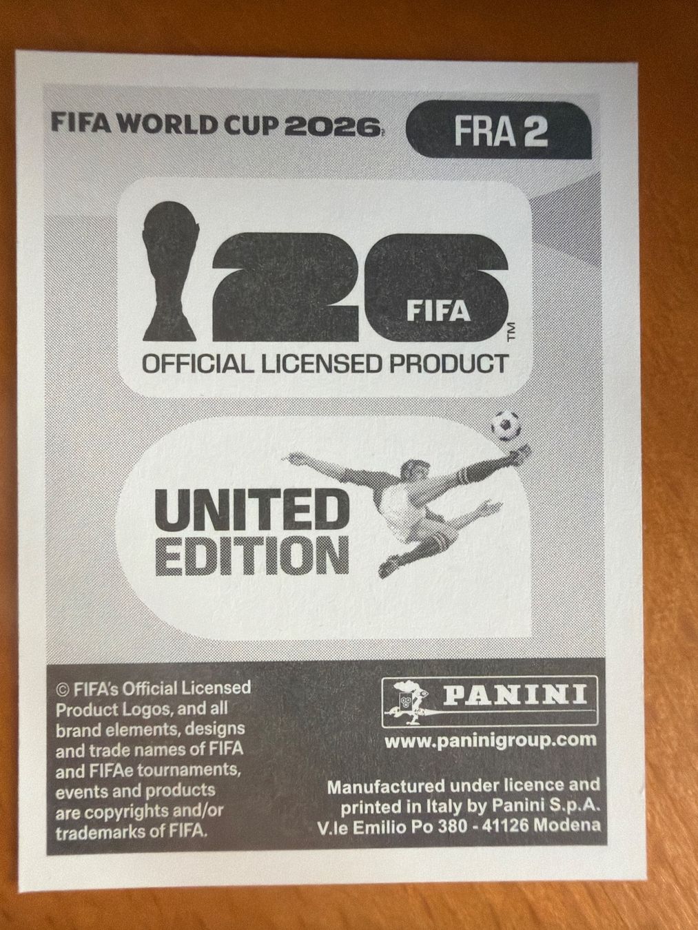 Panini Cartes à collectionner: Panini PRA2 – Neuf (Voir description) à Susten par Rechnun 1