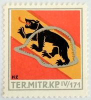 Soldatenmarke 2.WK, Ter Mitr Kp IV/171, Wi Ter 334