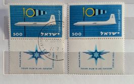 Israel-1x postfrisch/1x gestempelt**mit Tab (2)