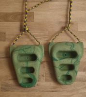 Klettergriffe Set Hangboard grün gebraucht guter Zustand