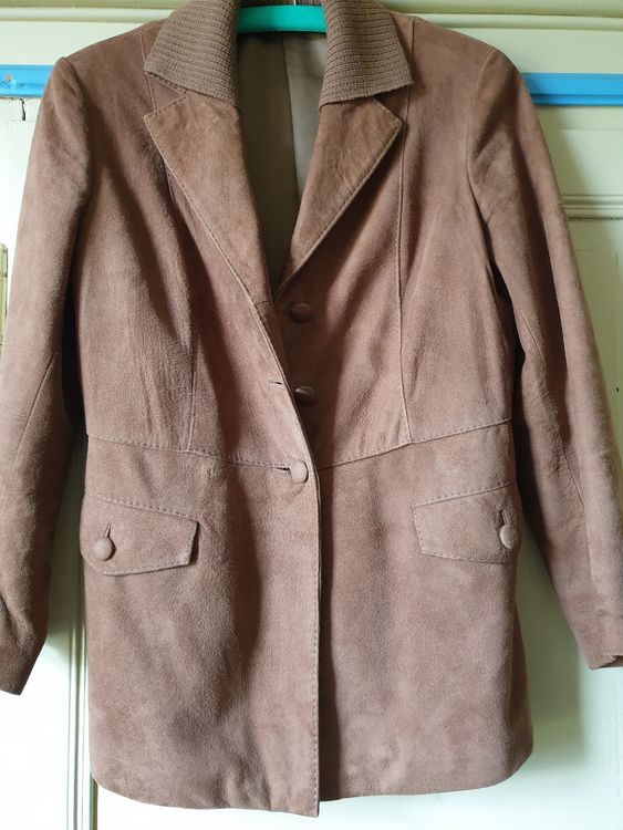 AllSaints giacca da motociclista in pelle scamosciata uomo
