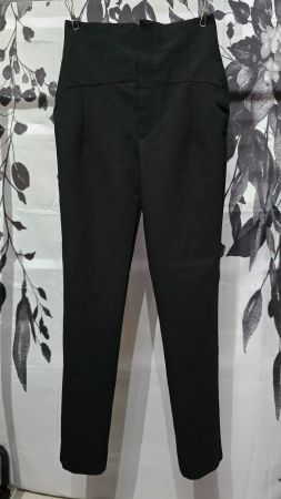 Zara High-Waist Stoffhose - XS - Schwarz