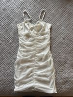 Mini robe blanche froncée - Taille S