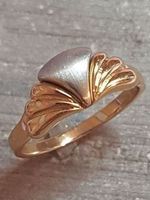 Schöner 750 Weiss- und Gelbgoldring