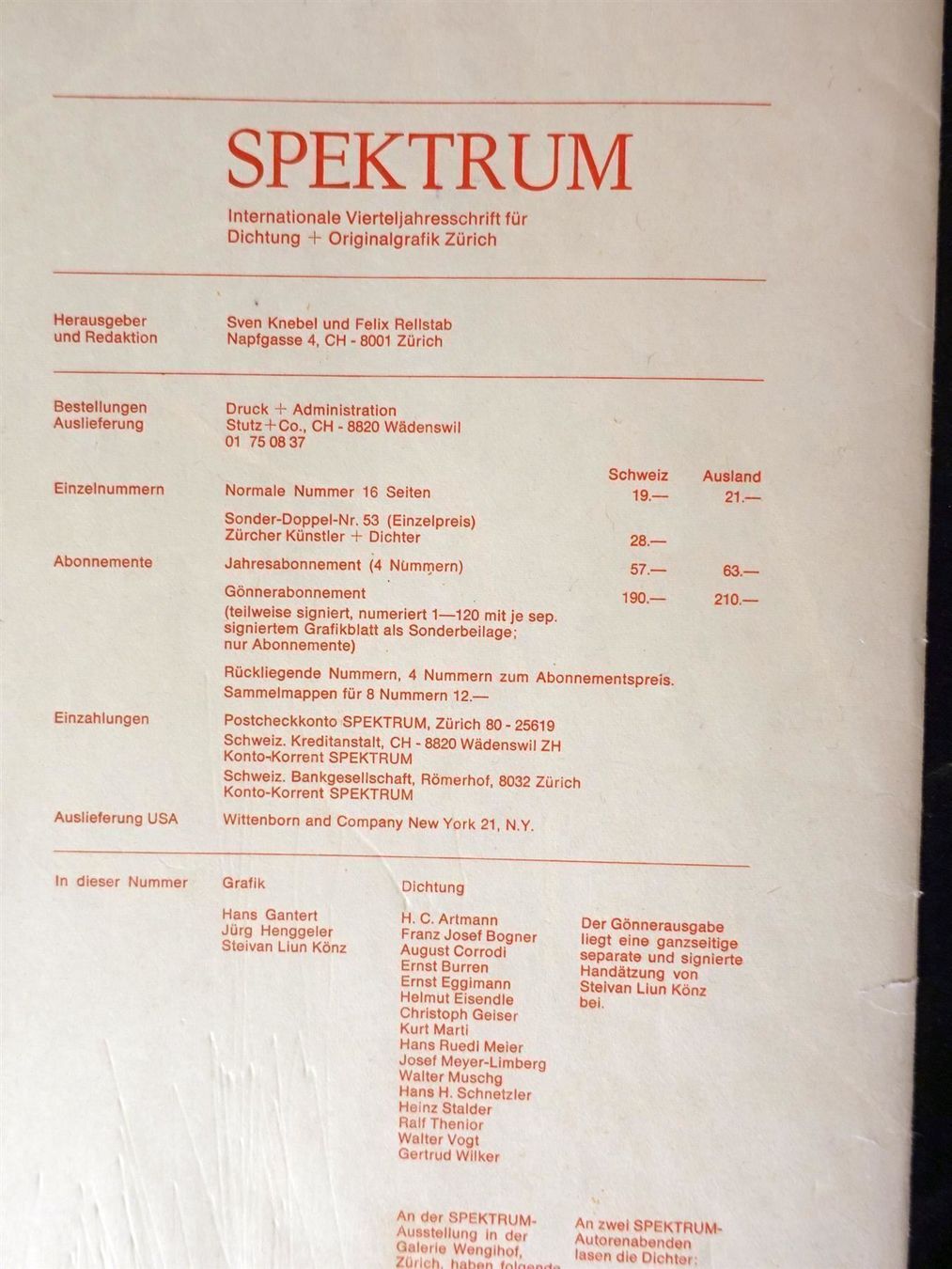 Riviste & Magazine: Spektrum Nr. 59 – Usato da Gutenswil venduto da Optico 6