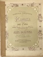 Musiknoten für Violine: Alex. Zarzycki, Mazurka op. 26