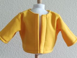 Puppenkleider Sweaterjacke gelb Gr. 40-45cm