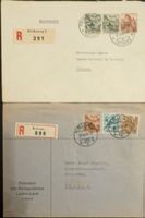 2 Schweiz Einschreibebriefe R-Briefe Landschaftsmarken