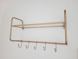 Garderobe Westwing mit Haken und Ablage Gold
