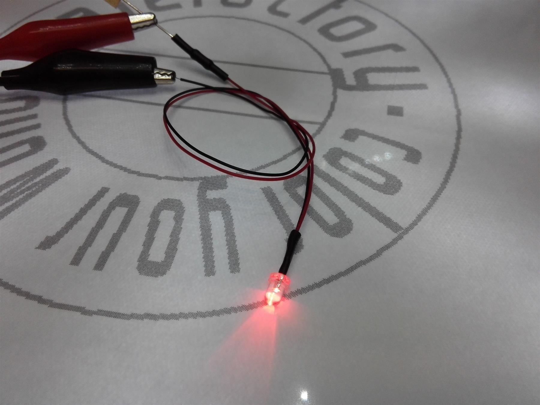 Elektronikbauteile: LED 3mm verkabelt, 12V DC, rot – Neu (gemäss Beschreibung) aus Luzern von Salefactory 3