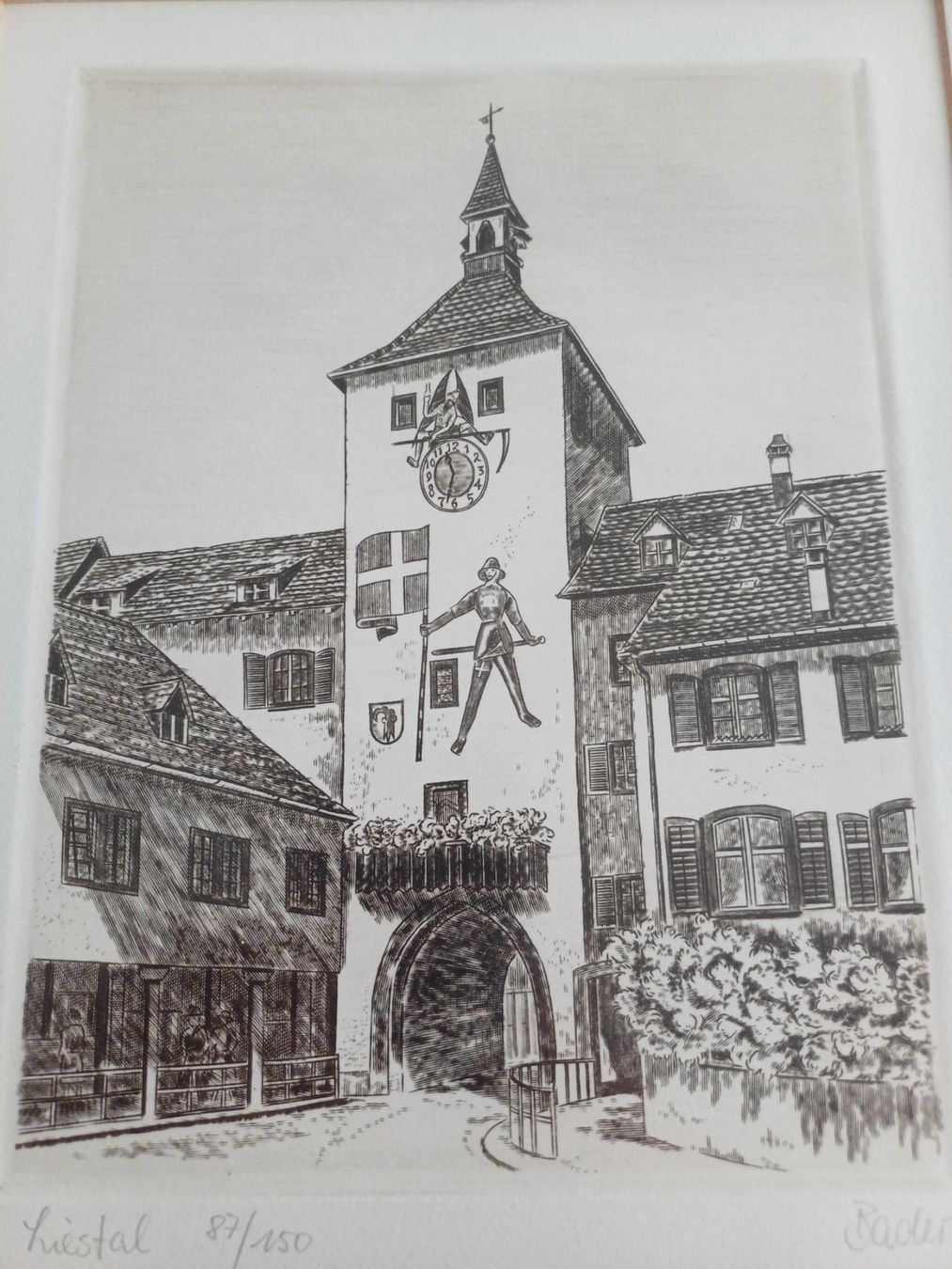 Incisioni: Bild Liestal   87 / 150 Künstler Bader – Usato da Itingen venduto da hoegger123 1
