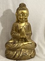 Buddha Figur goldfarben sitzend ca. 44cm