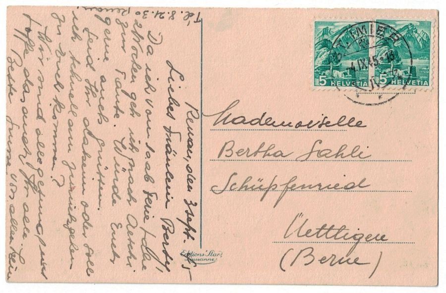 Cartoline postali: Lac de Bretaye, circulée 1945 – Usato da Frauenfeld venduto da POML 1
