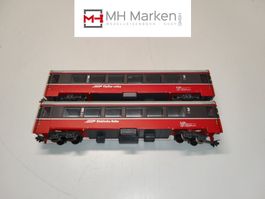 D+R 2-teiliges Set EW IV RhB Rhätische Bahn H0m DC ohne OVP
