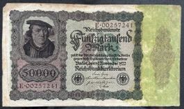 Reichsbanknote 50000 Mark, Berlin 1922, Inflationszeit