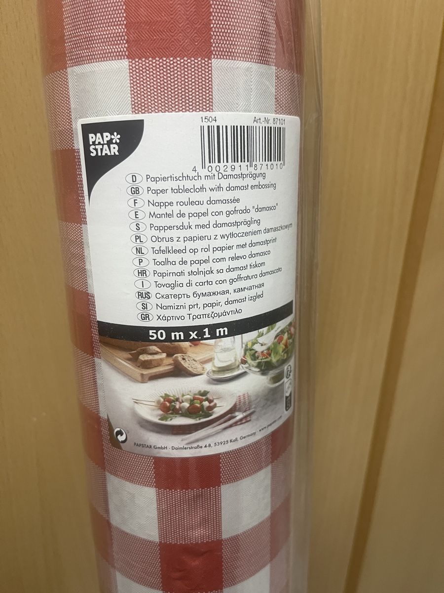 Carta: Papstar 50x 1m Papiertischtuch – Nuovo e nell'imballaggio originale da Biel-Benken BL venduto da Giani88810