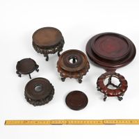 Konvolut von 6 chinesischen Holz Ständen od. Podest No. 4.1