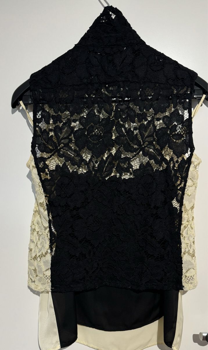 Sandro Tops: Sandro Paris Lace Top, Size 36 Black/Cream – Gebraucht aus Hurden von rac_wyf8 3