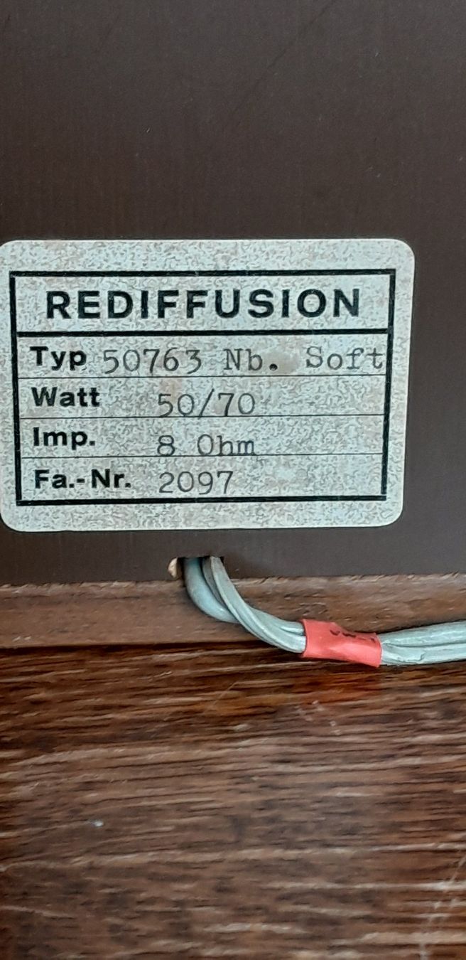 Casse acustiche: Vintage Lautsprecher Rediffusion Model 50763 Nb.Soft – Usato da Hinterforst venduto da duty76 2