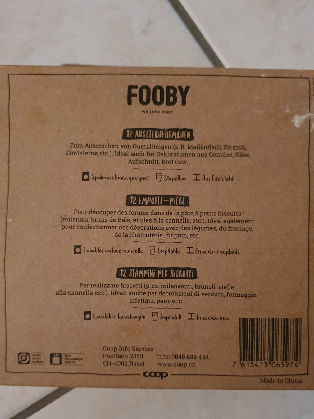 Teglie da forno: FOOBY 12 Ausstechformen aus Edelstahl – Nuovo e nell'imballaggio originale da Winterthur venduto da Ywan1 4
