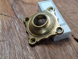1 antike Tür Drücker Rosette, Messing (3828#TBS1)