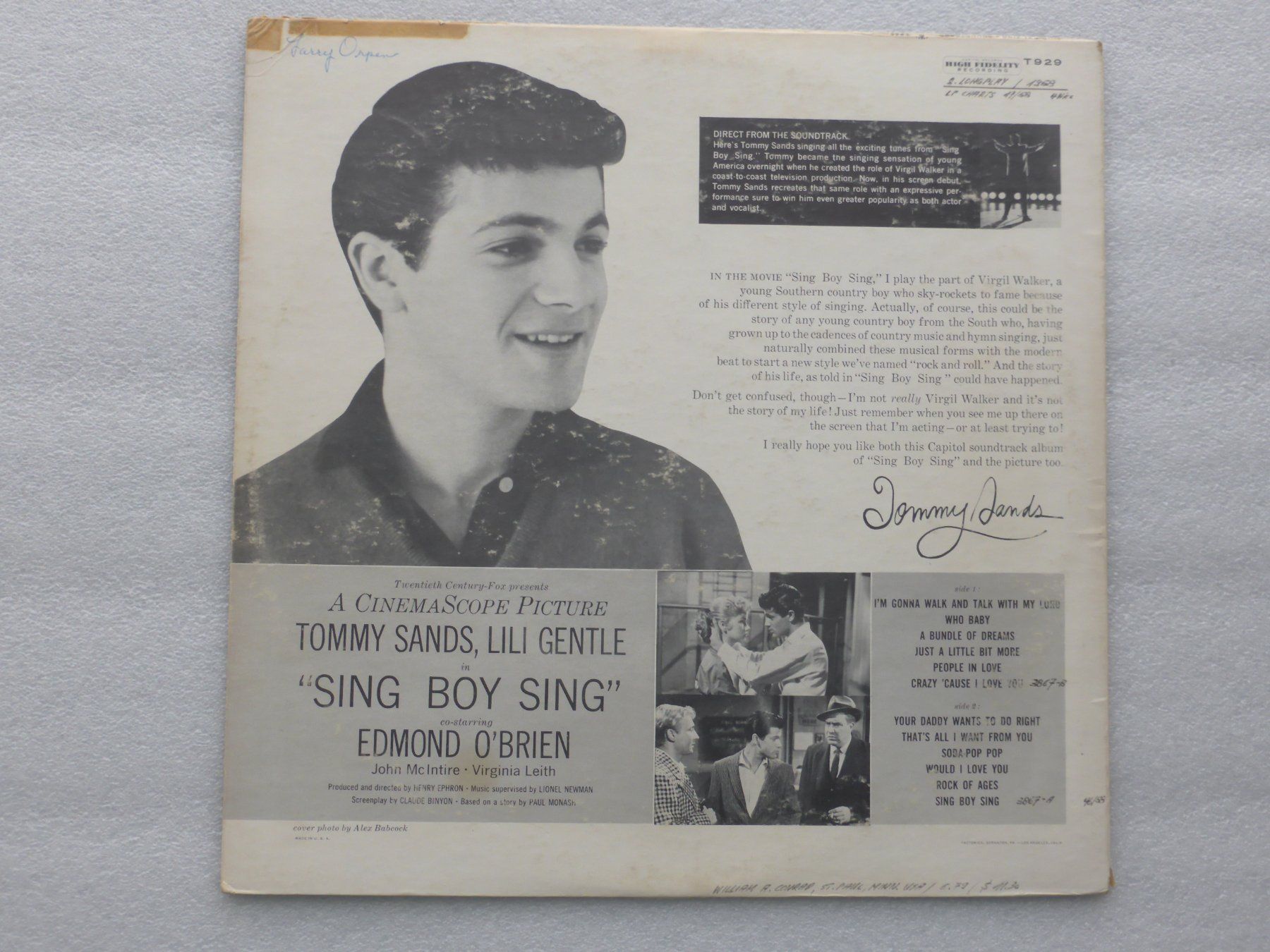 Dischi in vinile: VINYL  LP  TOMMY SANDS – Usato da Küssnacht am Rigi venduto da Sunnestrahl 3