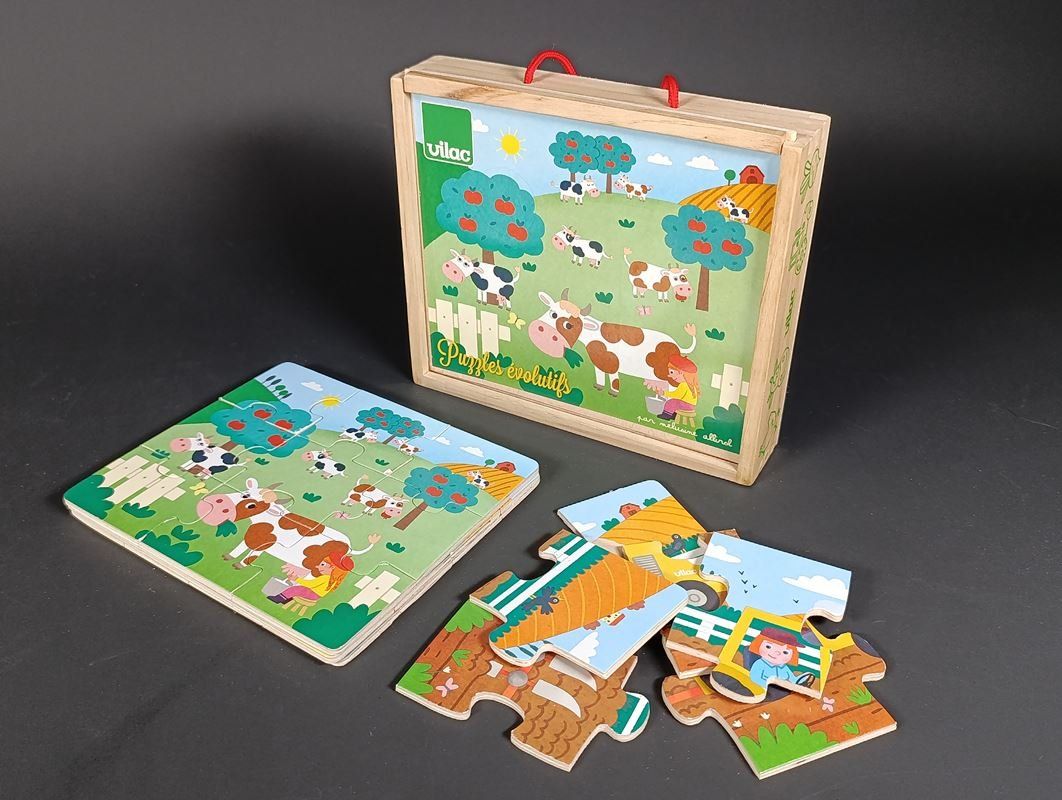 Vilac Puzzles: VILAC Puzzles évolutifs – D'occasion à Thielle par Plusvalue_Neuchatel