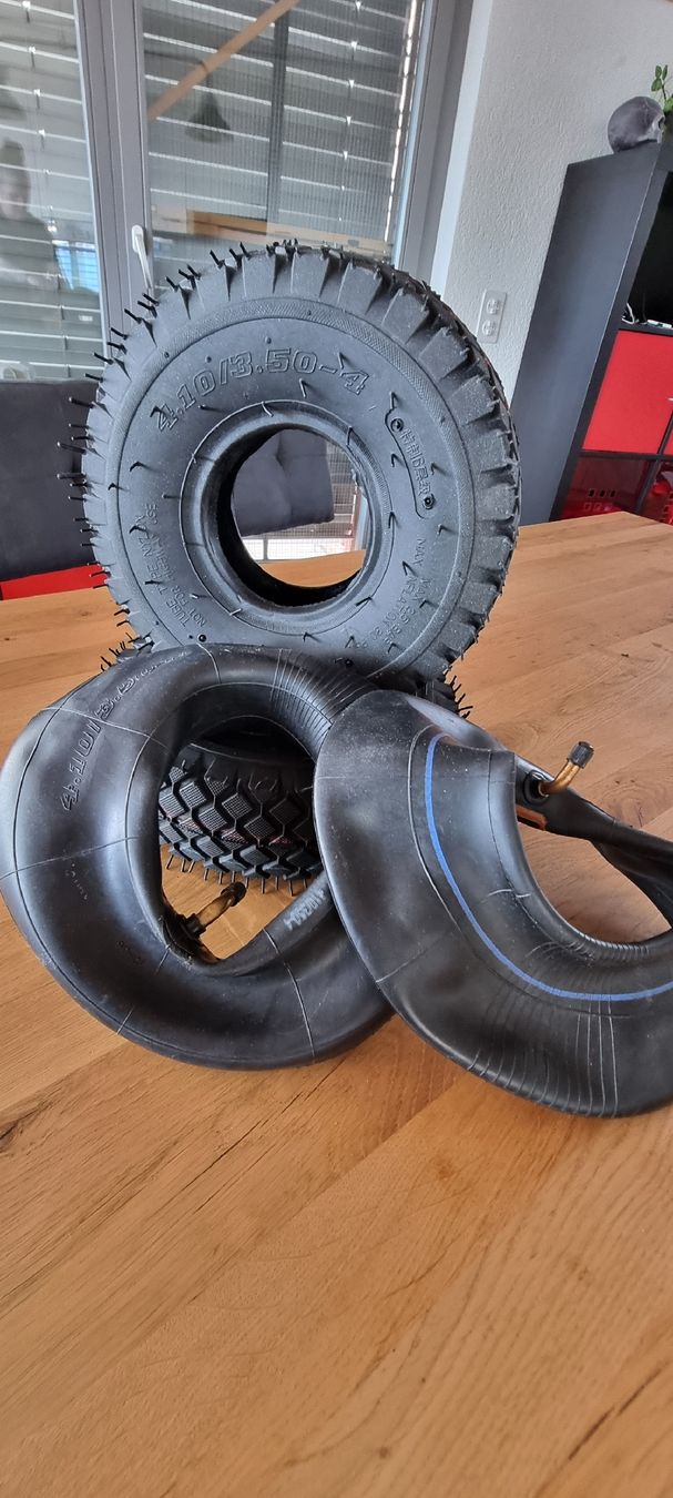 Pneus & Kompletträder: Neue Reifen und Schlauch 4.10/3.50-4 Zoll Set! – Neu (gemäss Beschreibung) aus Widnau von ani-124 5