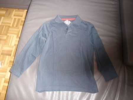 Langarm-Poloshirt marine