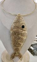 Collier Choker Poisson Doré