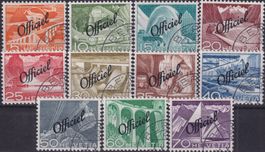DII (Dienstmarken) Nr.65-75 sehr sauber mit Eck-Stempel BERN