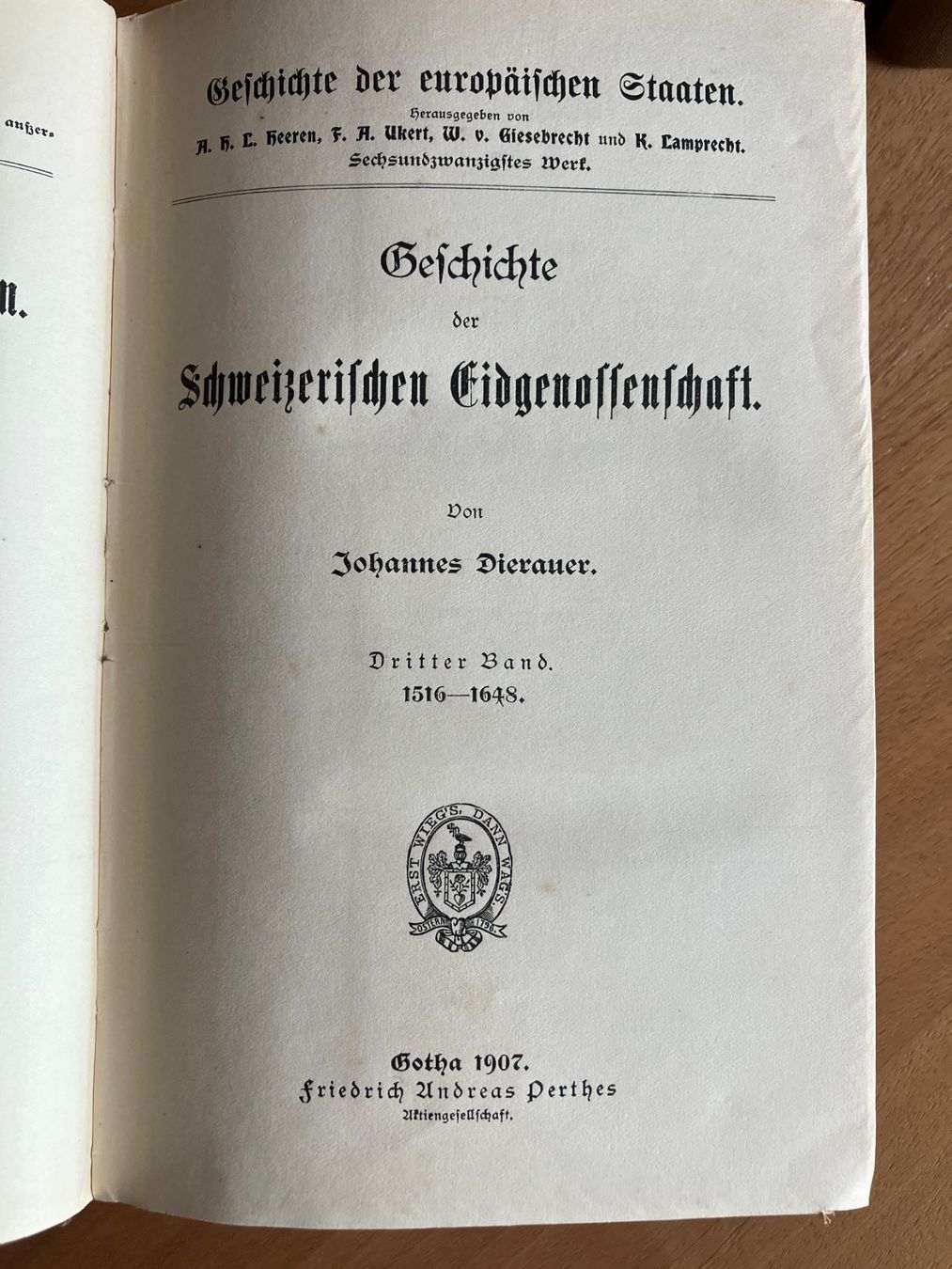 Bücher: Dierauer, Geschichte der schweizerischen Eidgenossenschaft – Gebraucht aus Männedorf von Amleto3 3